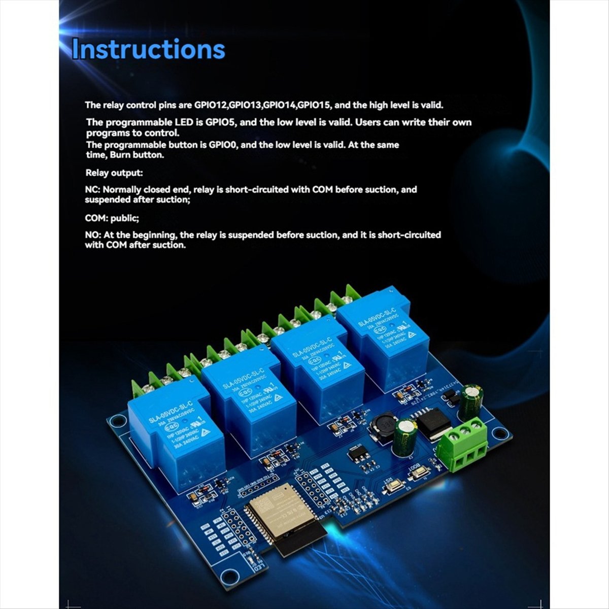 Relay Module 4 Channel - (AD11] 4 Channel Relay Module 30A