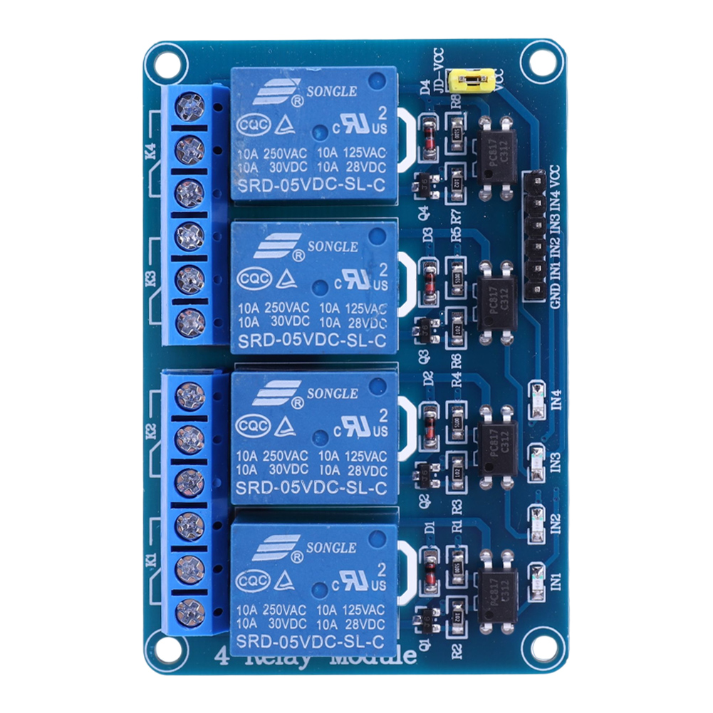 5V 12V 4 Channel Relay Board w - Relay Module 4 Channel ulasan dan harga