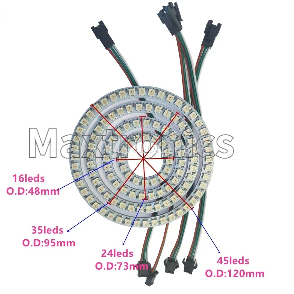 FCOB WS2812B RGB Led Ring 18/3 - Ws2812B ulasan dan harga