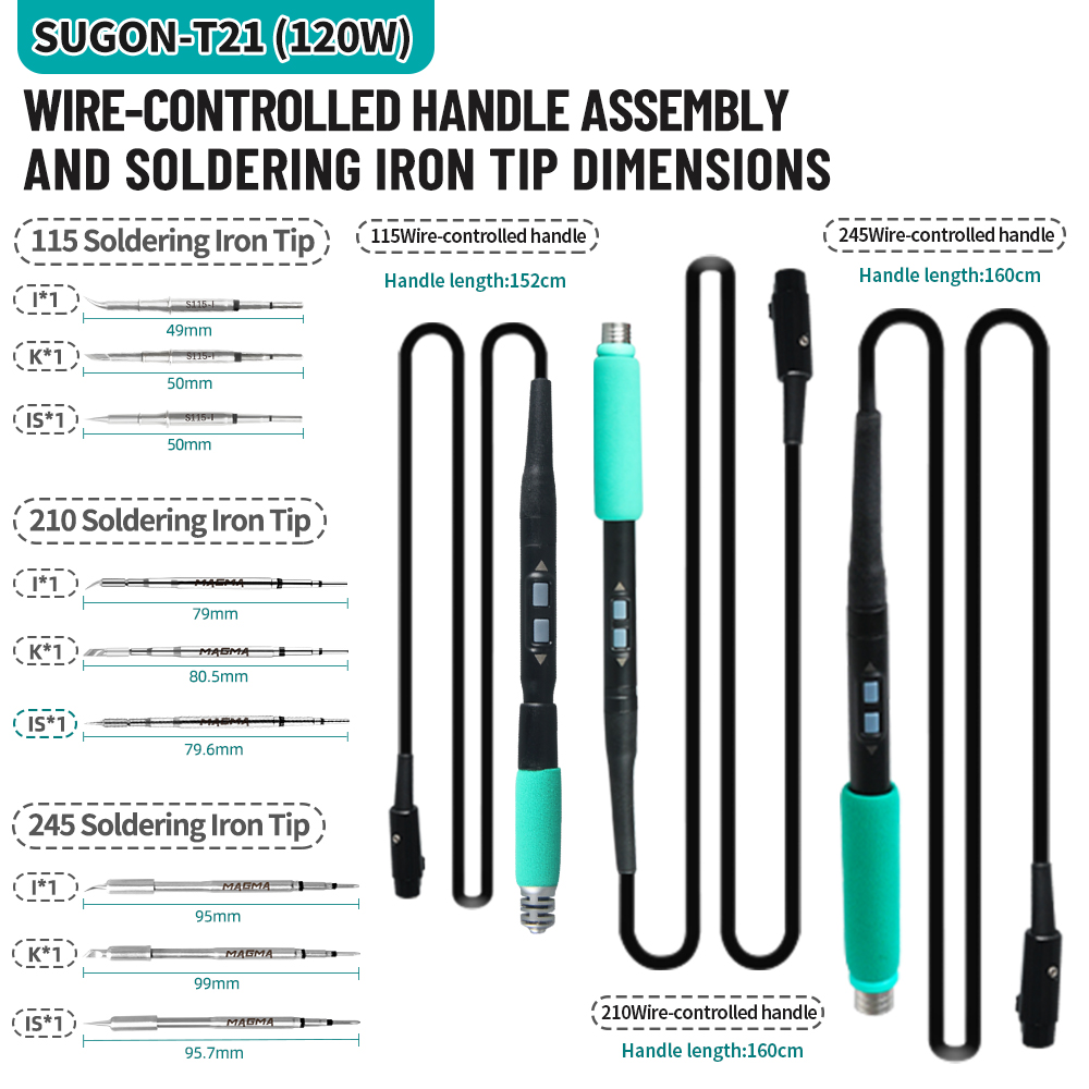 SUGON T21 120W Soldering Stati - Soldering Iron Temperature Probe ulasan dan harga