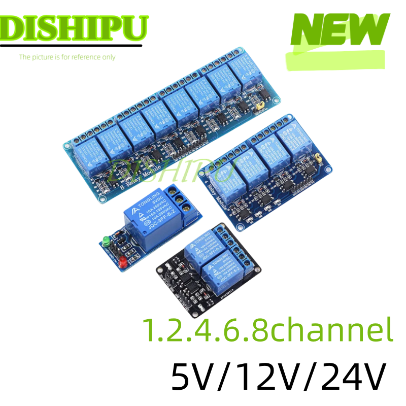 DC 5V 12V 24V 1 2 4 6 8 Channe - Relay Module 4 Channel ulasan dan harga