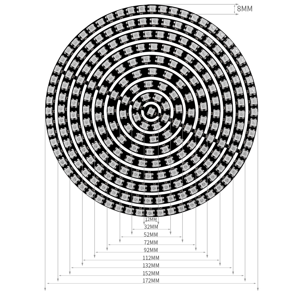 WS2812B RGBIC LED Ring Individ - Neopixel ulasan dan harga